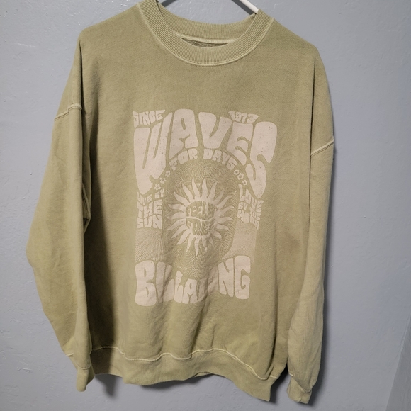 Billabong Sweaters - Green Graphic Sweatshirt BILLA BONG L